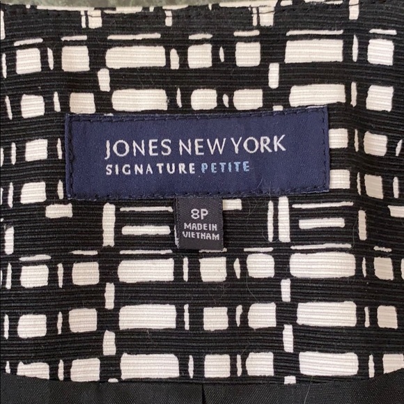 Jones New York cropped black/white blazer - Picture 5 of 8